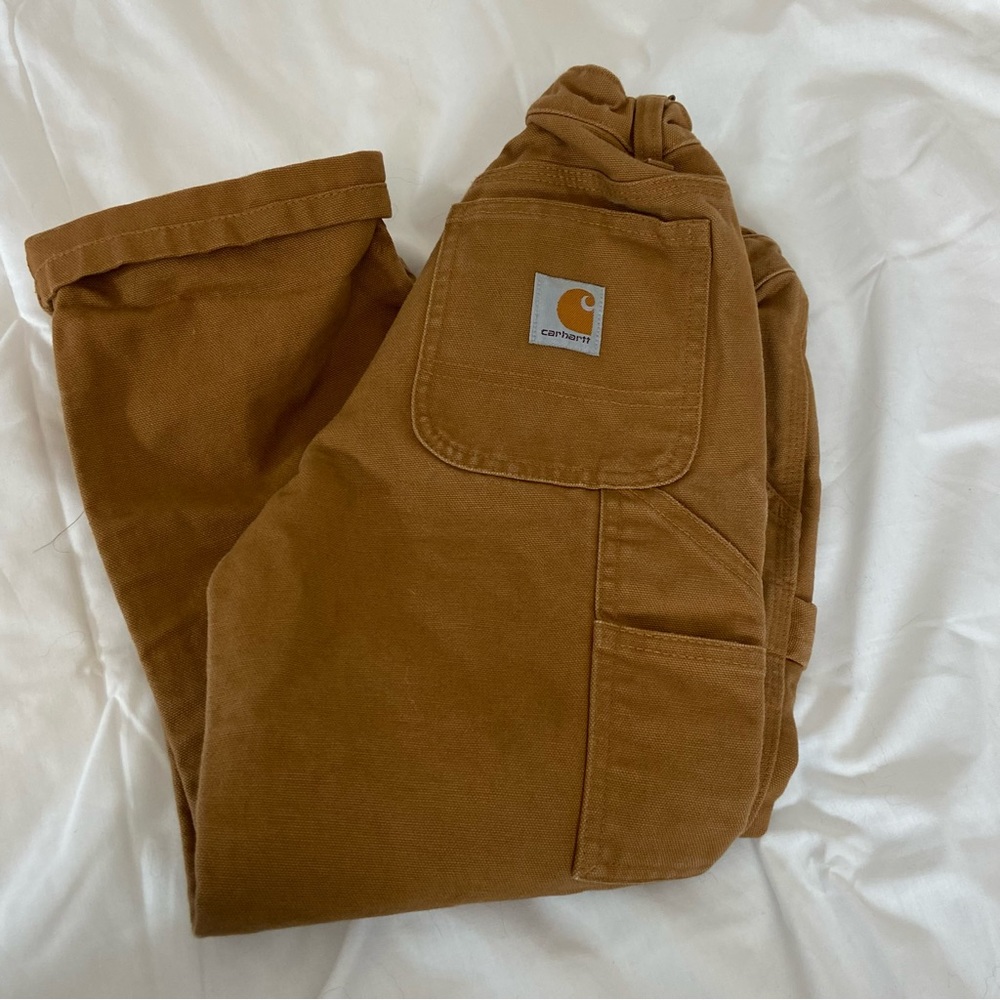 Carhartt boys work pants size 8 brown